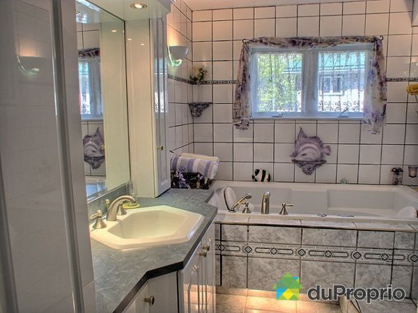 Salle de bain - bain &agrave; jets et tourbillon pour 2 personnes et grande douche