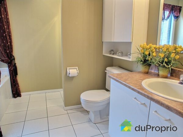 Salle de bain - La salle de bain comprend une douche ind&eacute;pendante et un grand bain.  La fen&ecirc;tre &agrave; manivelle est nouvelle de 3 ans.