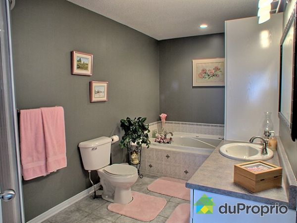 Salle de bain - Grande salle de bain avec jacuzzi, douche walk-in et beaucoup d'entreposage.
