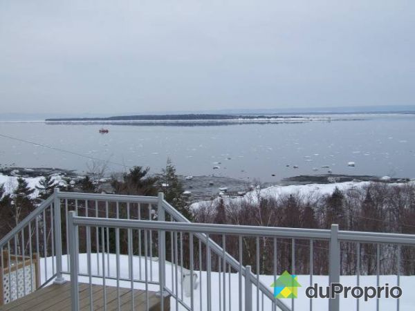 Vue - Vue imprenable sur le fleuve Saint-Laurent, face &agrave; l'&icirc;le Madame. Lever de soleil, bateaux de croisi&egrave;re et de transport de marchandises
