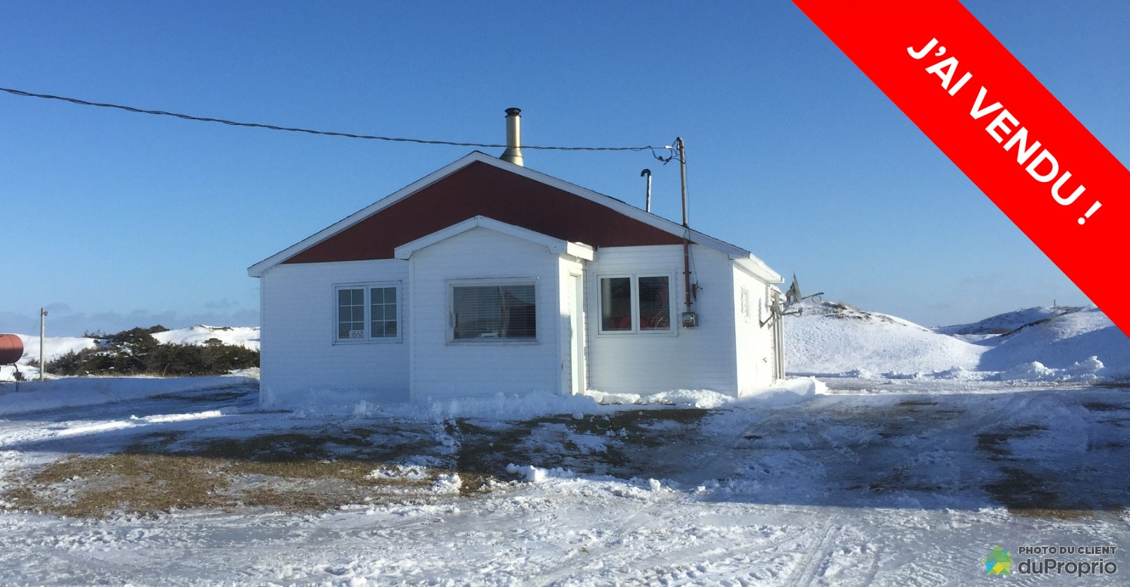 Facade En Hiver Bungalow Iles De La Madeleine Havre Aux Maisons