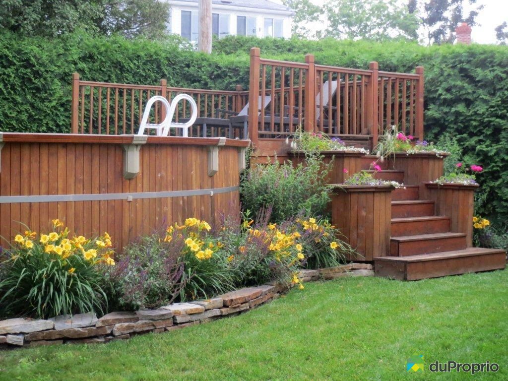 Plan De Patio En Bois Avec Piscine Hors Terre Modern Patio & Outdoor Plan De Patio En Bois Avec Piscine Hors Terre Modern Patio & Outdoor
