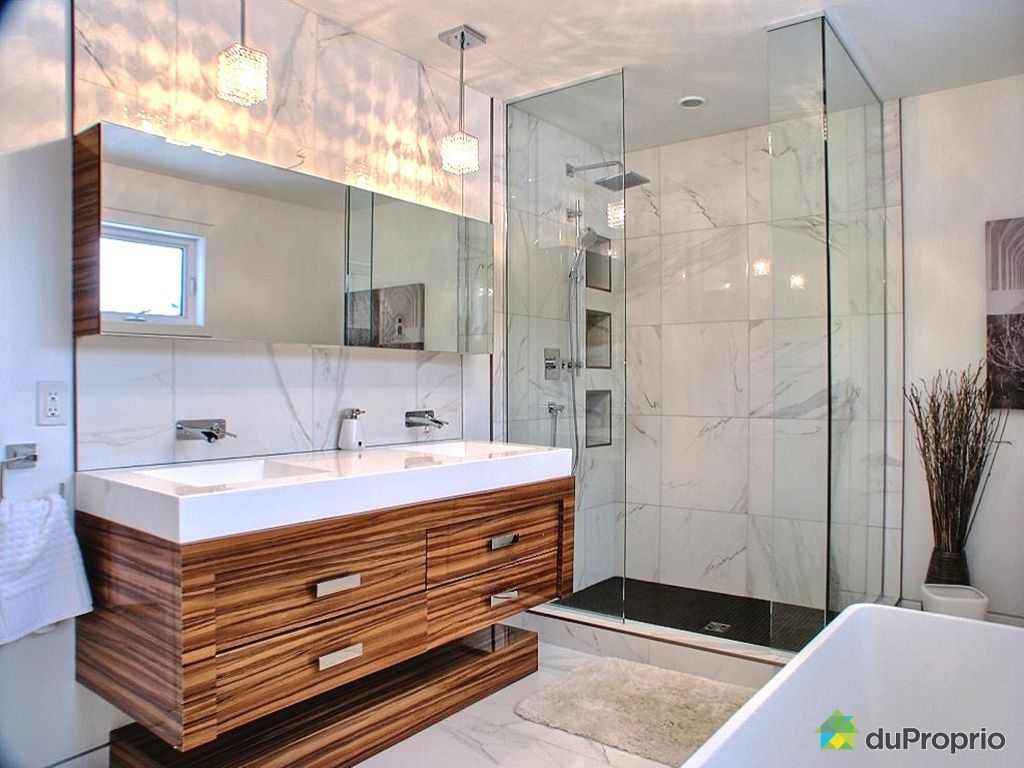 Grande salle de bain contemporaine avec plus de clarté images ...