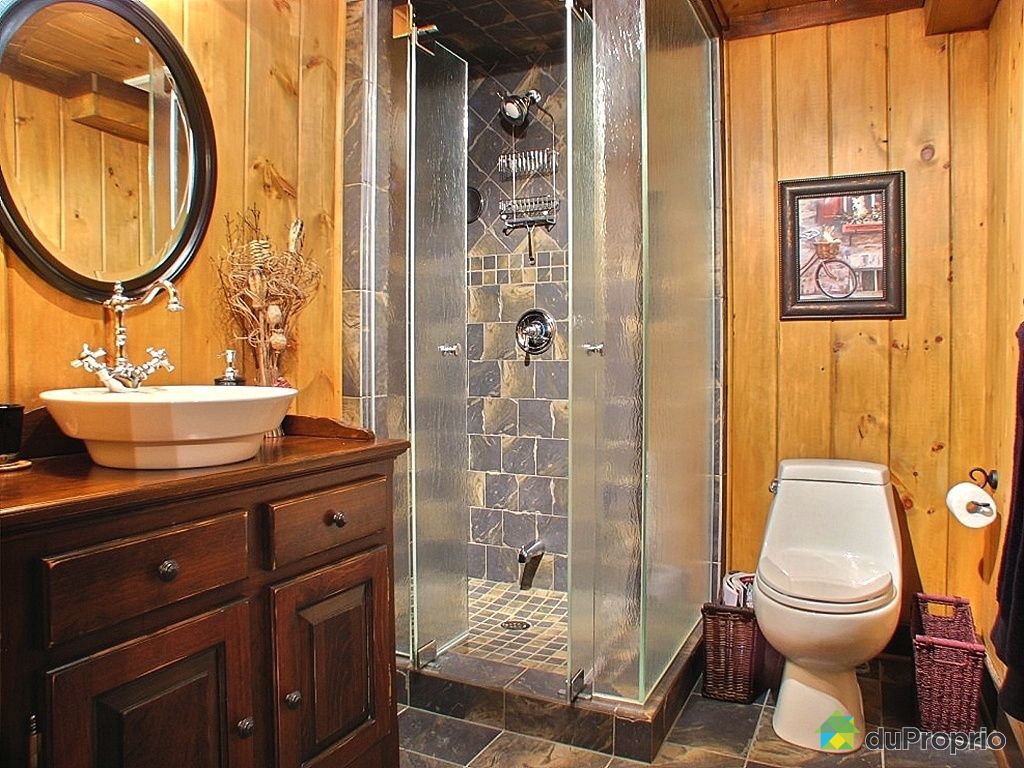 Salle de bain style montagne: ambiance chalet : la déco a du ...