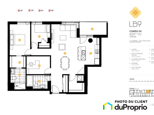 1005-7615 rue des Métis, Lebourgneuf for rent
