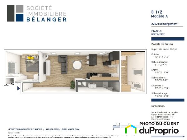 2252, avenue Bergemont, Limoilou à louer