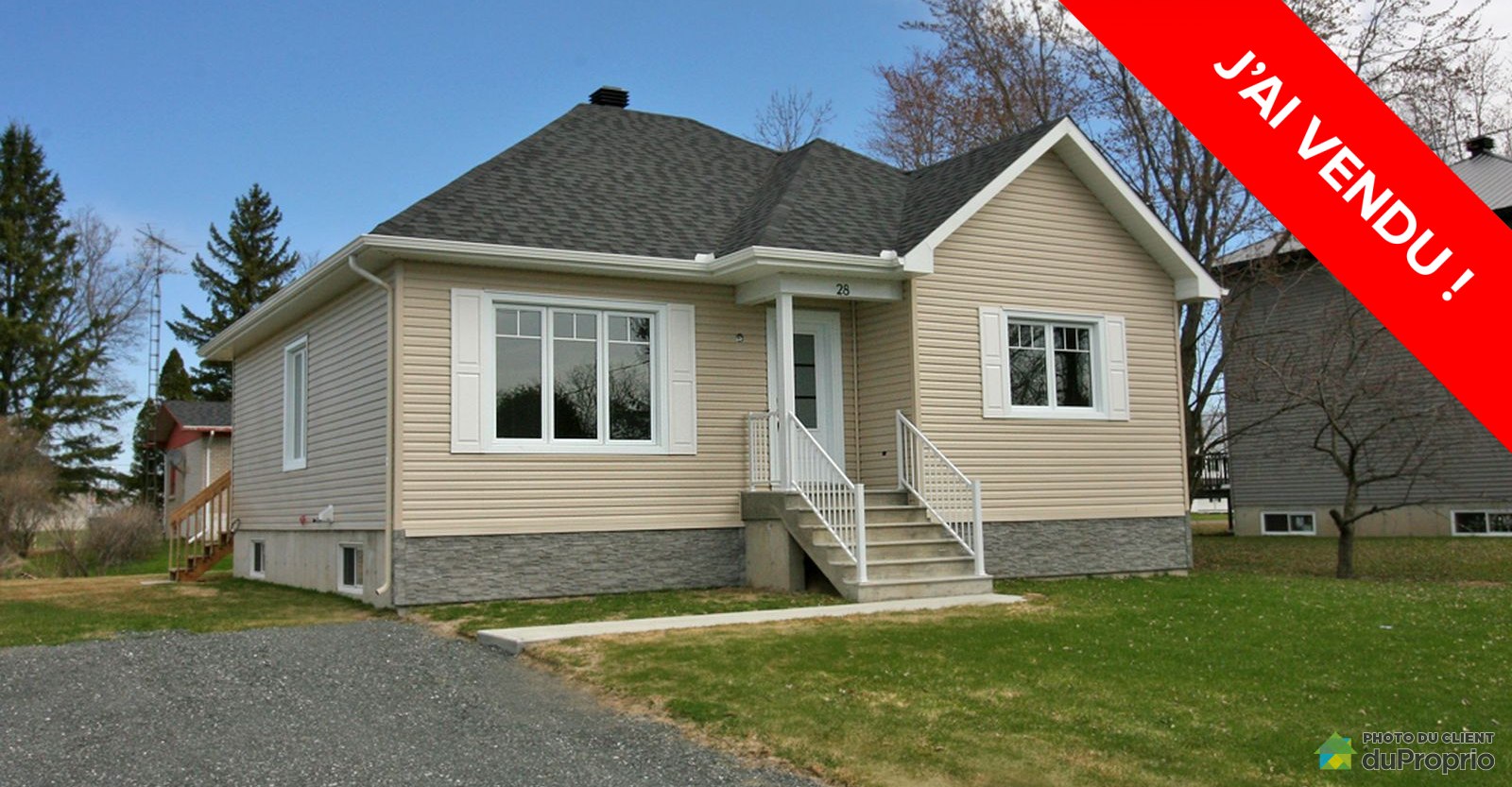 J'ai Vendu Bungalow neuf Yamaska, Nᵒ 817184 DuProprio J'ai Vendu Bungalow neuf Yamaska, Nᵒ 817184 DuProprio