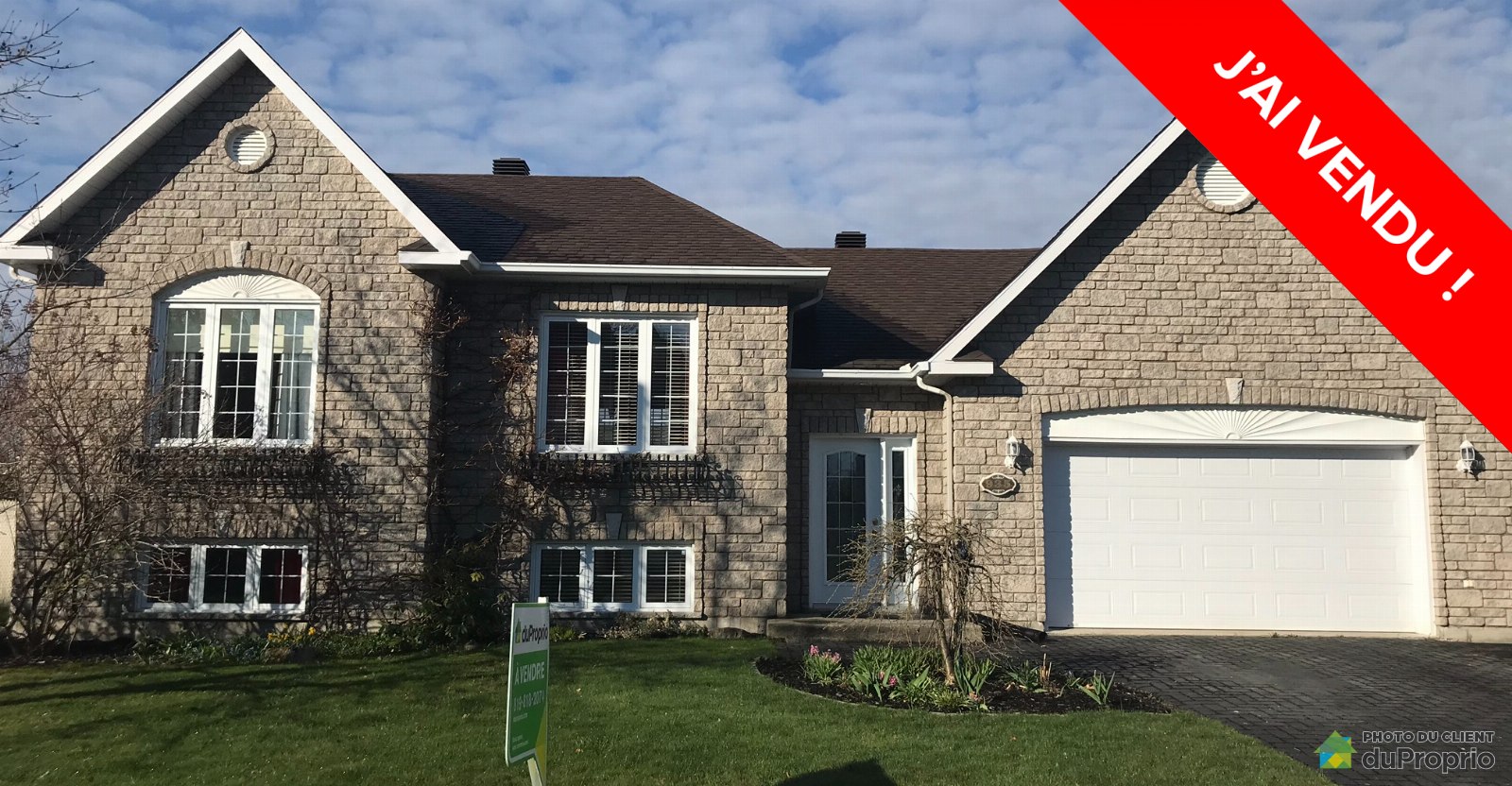 Drummondville (StCharlesDeDrummond) J’ai vendu! DuProprio