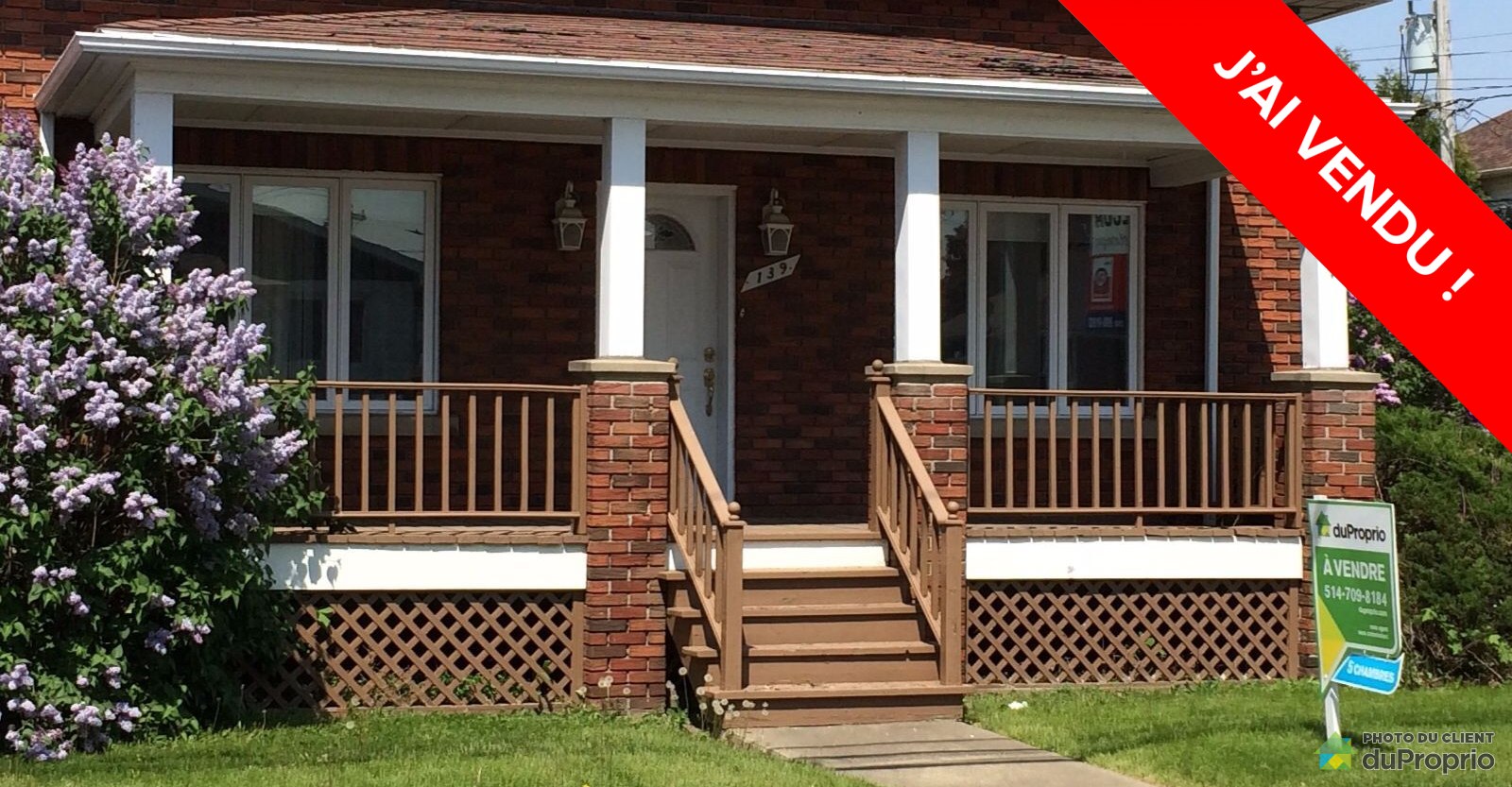 J'ai Vendu Maison à un étage et demi StRémi, Nᵒ 689998 DuProprio