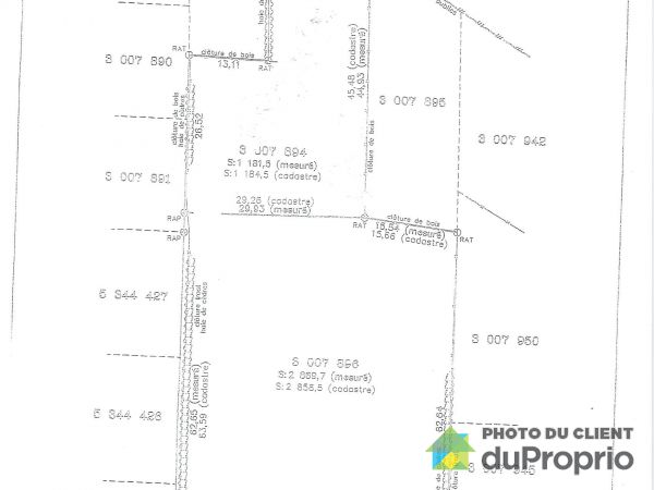 Plan du terrain - 355, rue Blainville Est, Ste-Therese à vendre