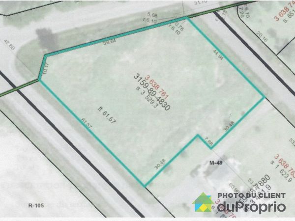Plan du terrain - avenue Bergeron, St-Agapit à vendre