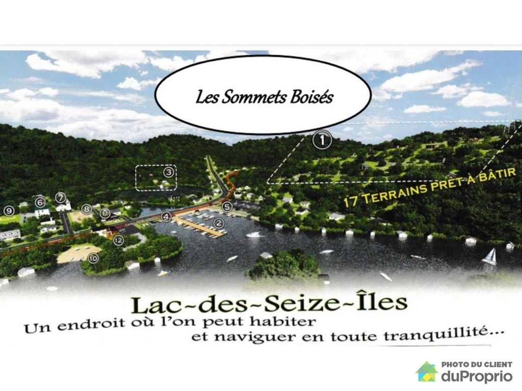 Terrain résidentiel à vendre LacDesSeizeIles 1001197