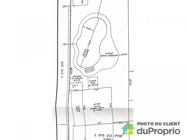 Plan du terrain - 713, rue Dahlia, St-Amable à vendre