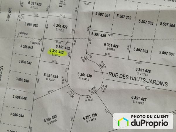 Lot - 6351423, rue des Hauts-Jardins, Chicoutimi (Chicoutimi) for sale