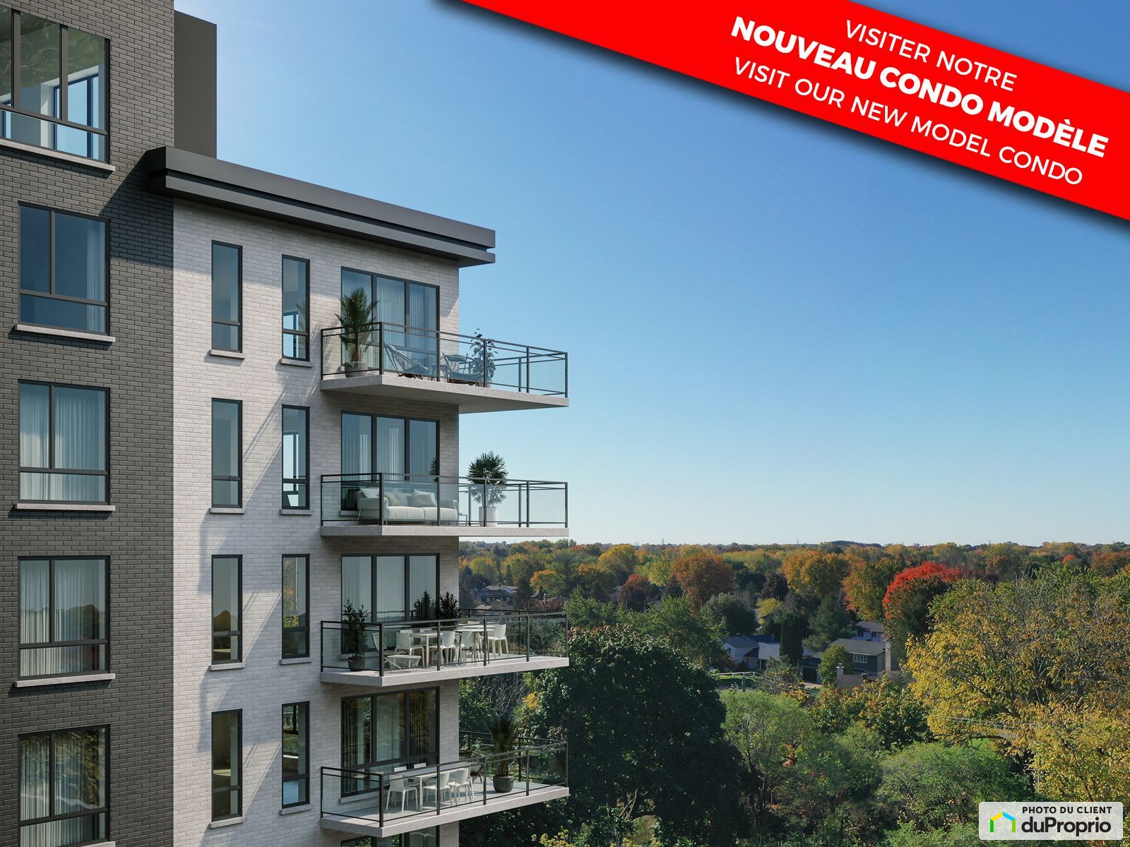 Condo neuf à vendre DollardDesOrmeaux 1 chambre 1 salle de bain 1022697