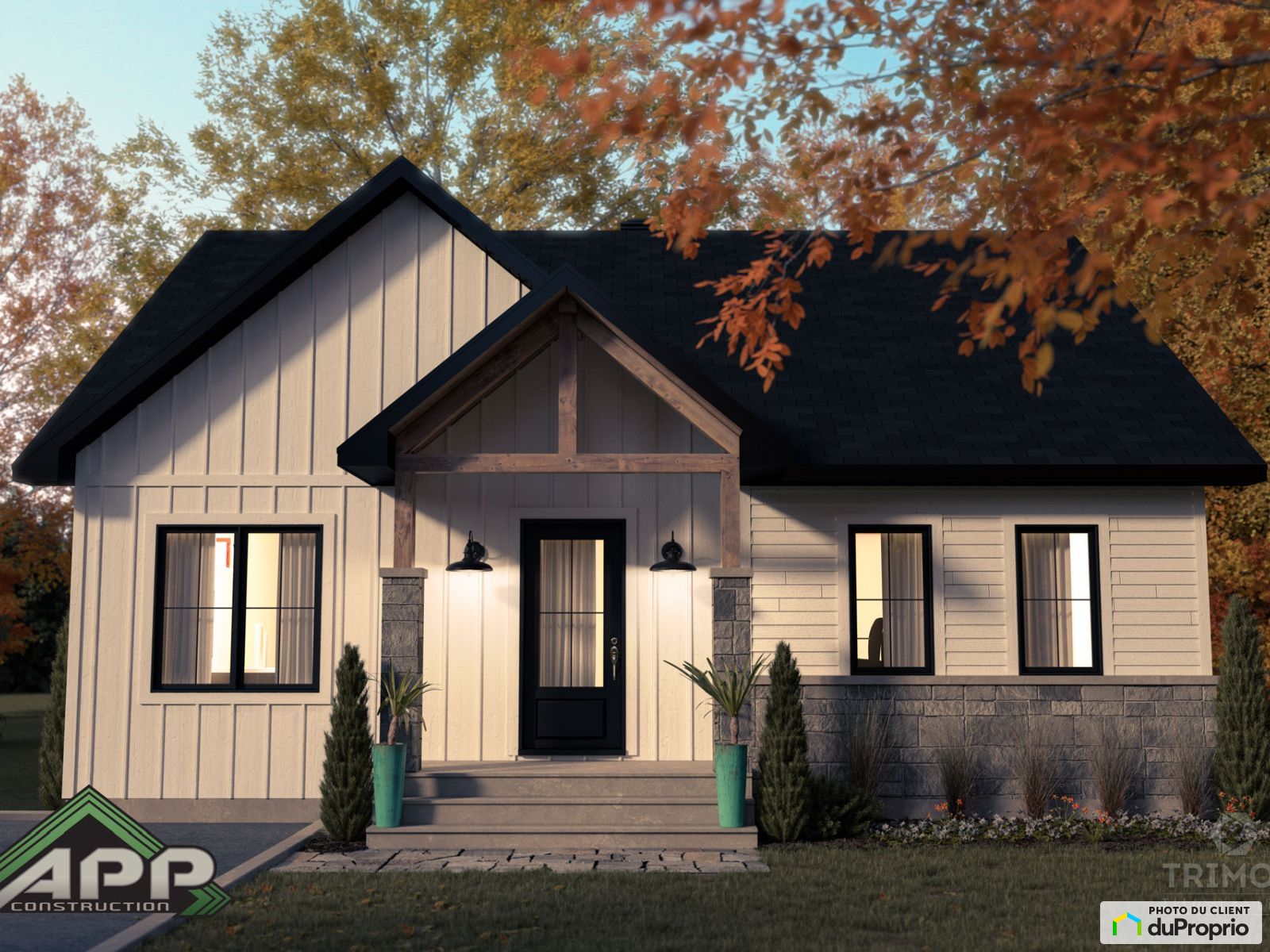 Bungalow neuf à vendre Donnacona 2 chambres 1 salle de bain 1034066