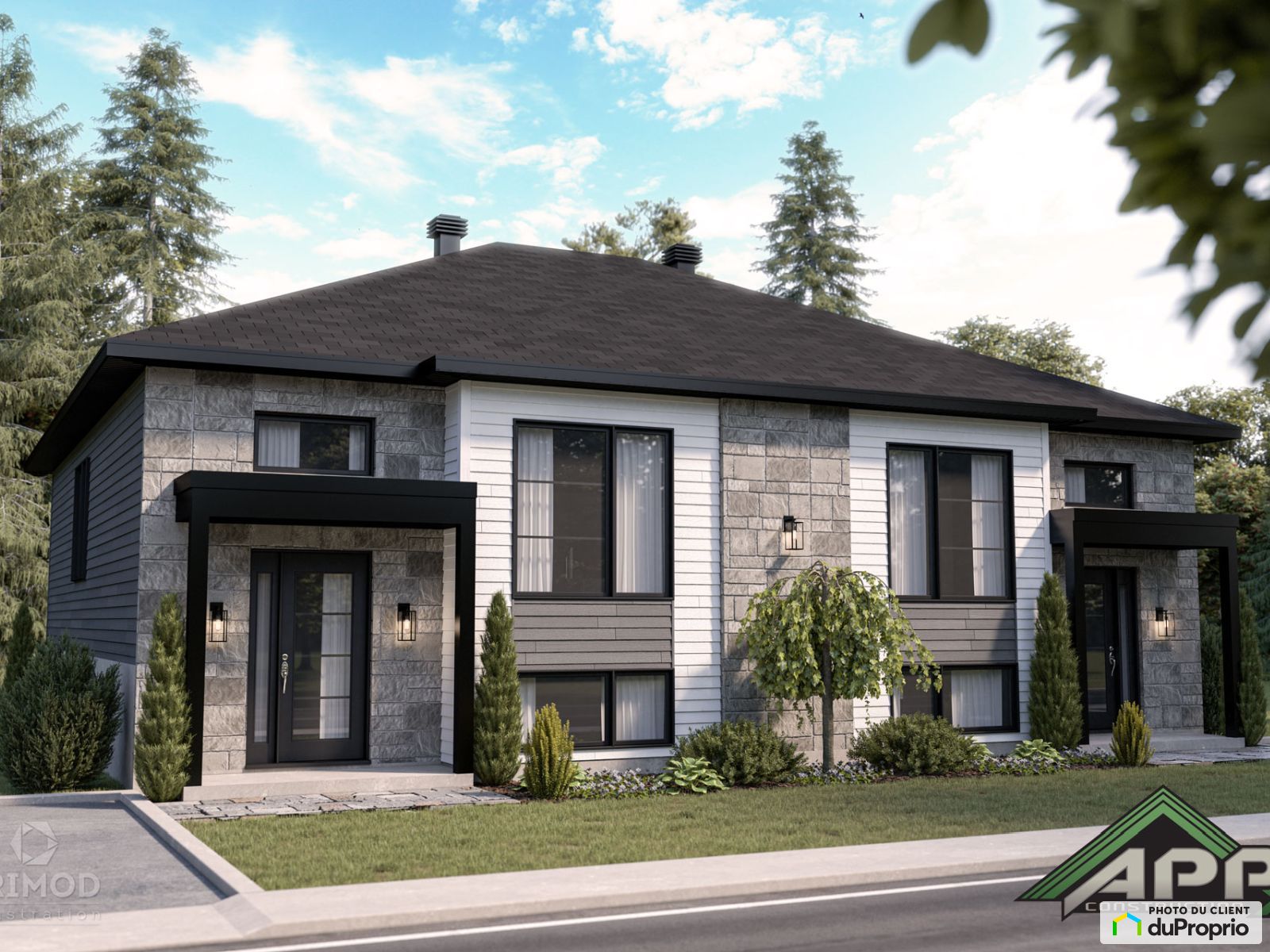 Jumelé neuf à vendre StRaymond 2 chambres 1 salle de bain 1039724