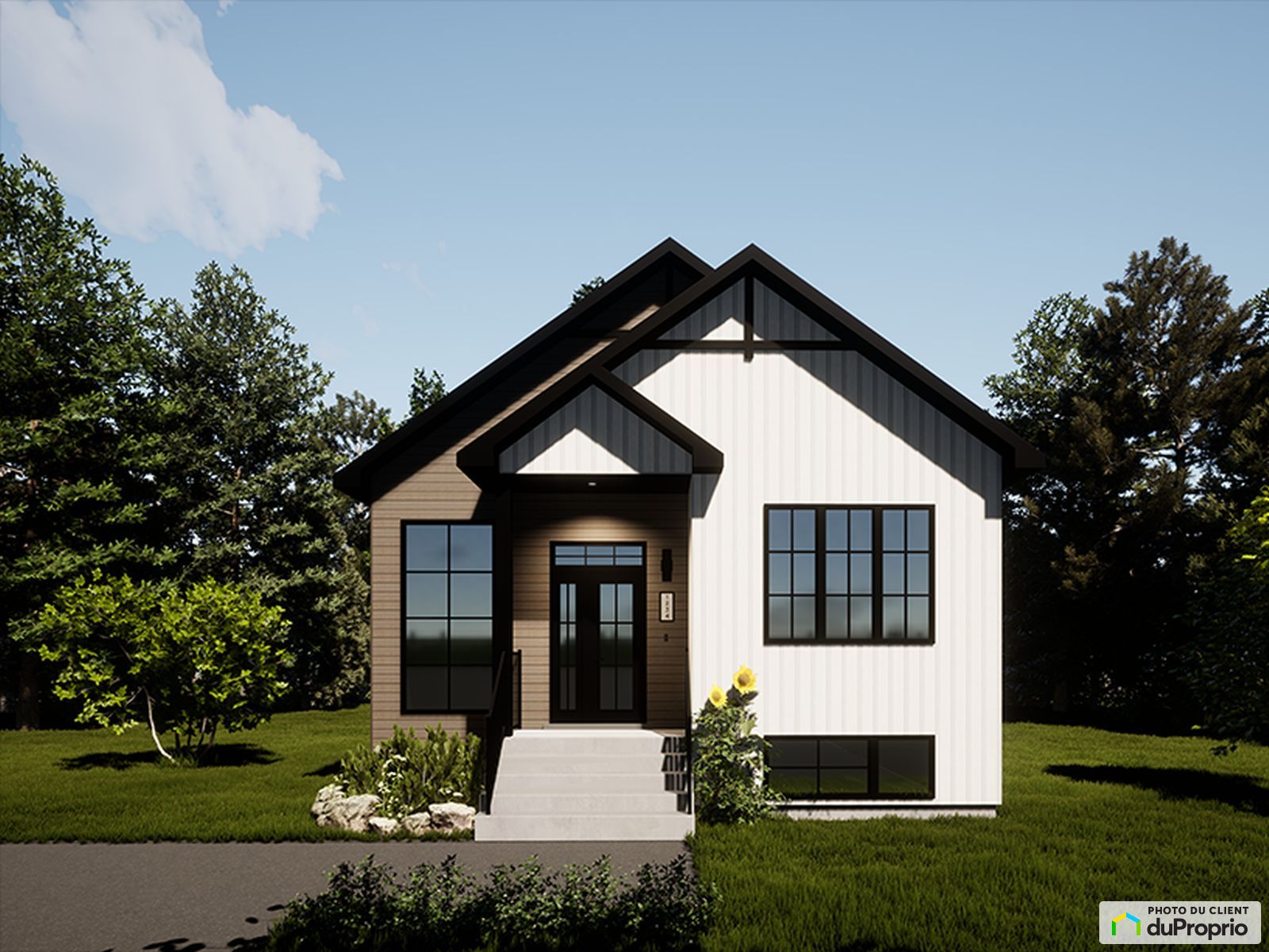 Bungalow neuf à vendre Coaticook 4 chambres 2 salles de bain 1044146