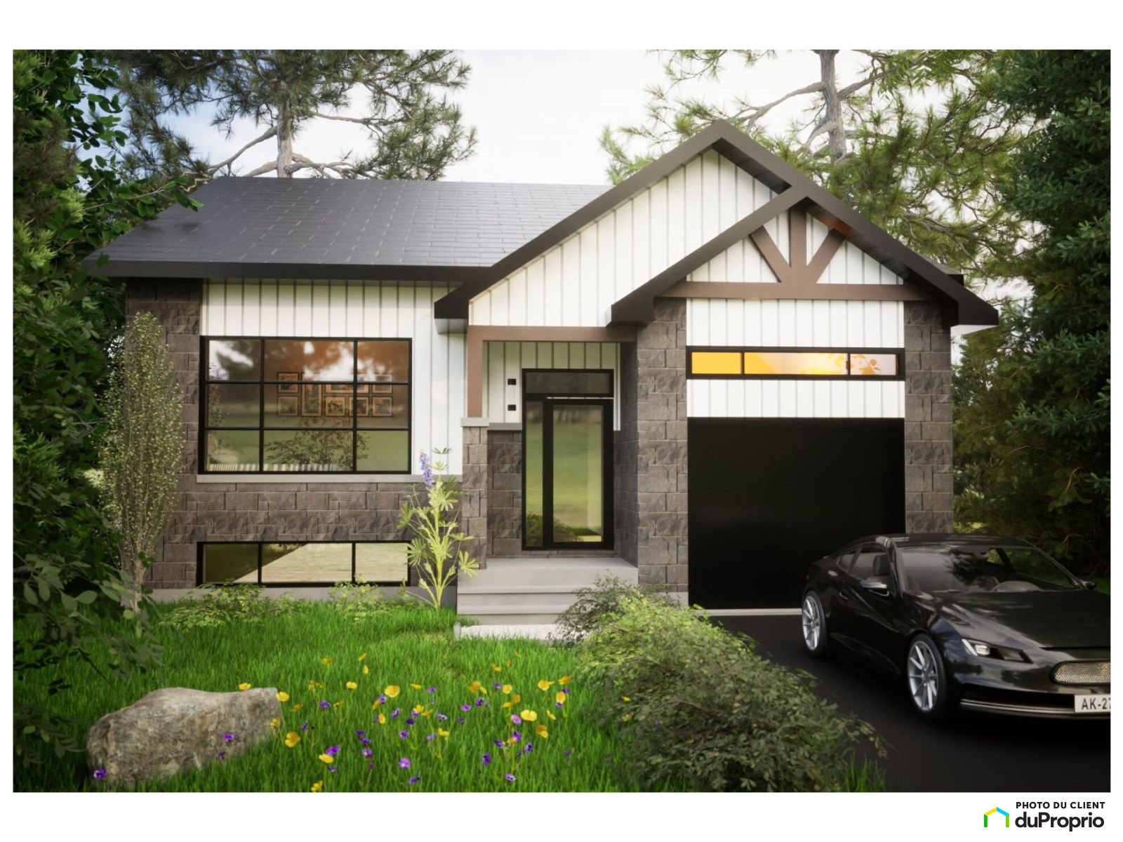 Bungalow neuf à vendre Lanoraie 2 chambres 1 salle de bain 1052413