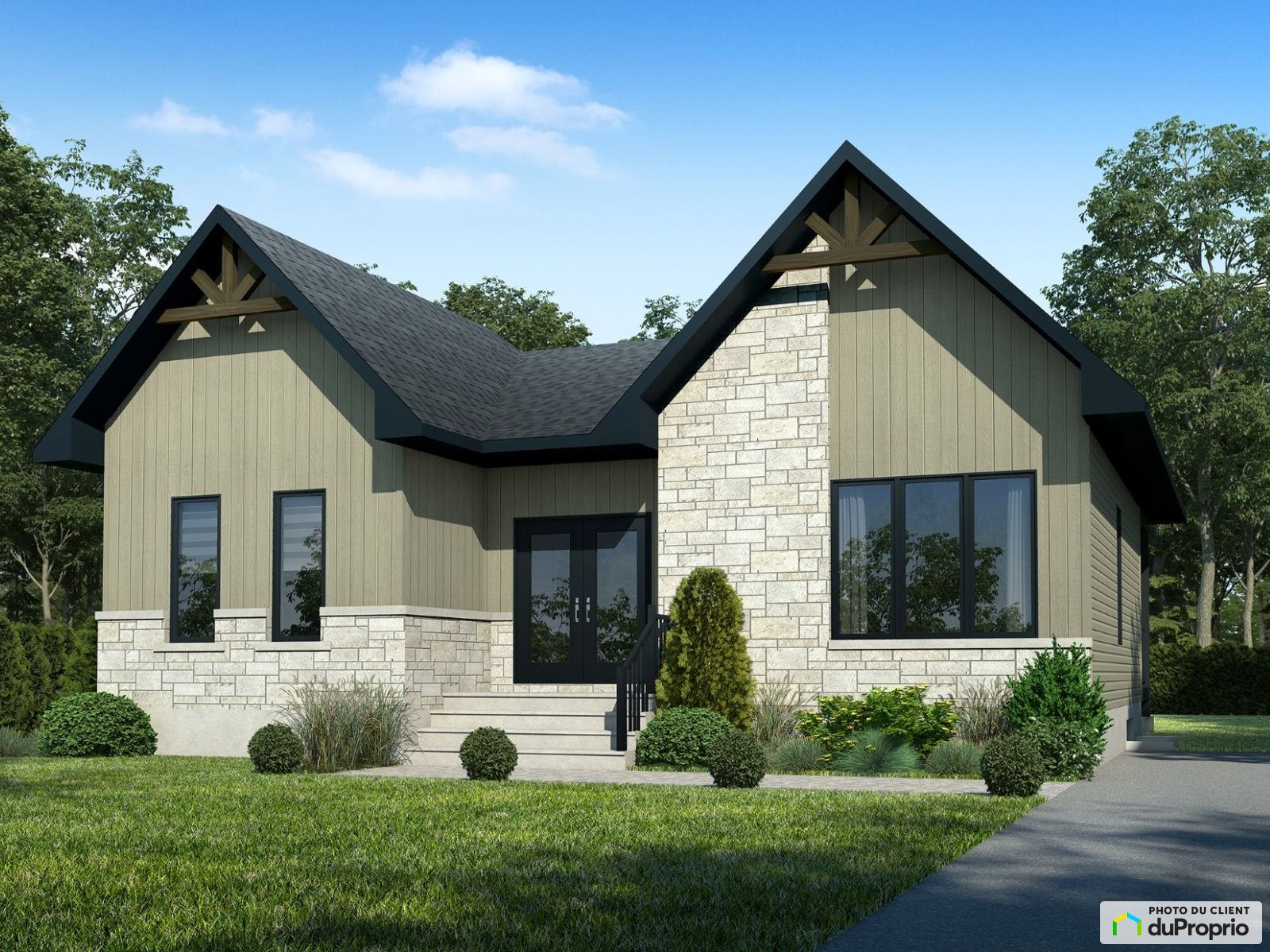 Bungalow neuf à vendre L'AngeGardienOutaouais 3 chambres 1065403