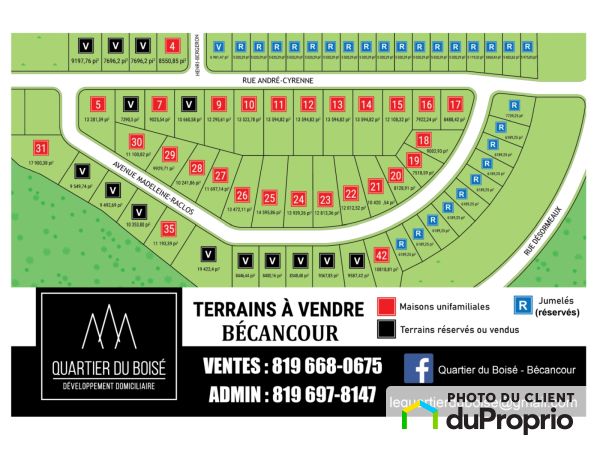 rue André-Cyrenne / avenue Madeleine-Raclos, Bécancour (Bécancour) for sale