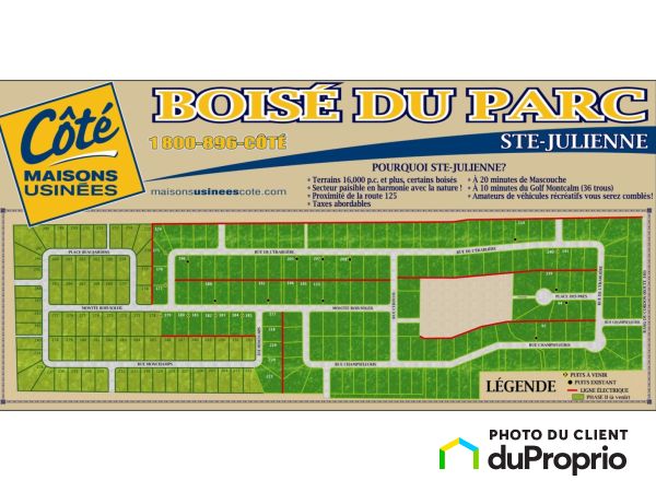 Montée du Bois-Soleil, Ste-Julienne for sale