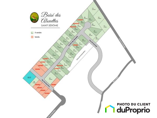 Chemin des Alouettes, St-Jérôme (Bellefeuille) for sale