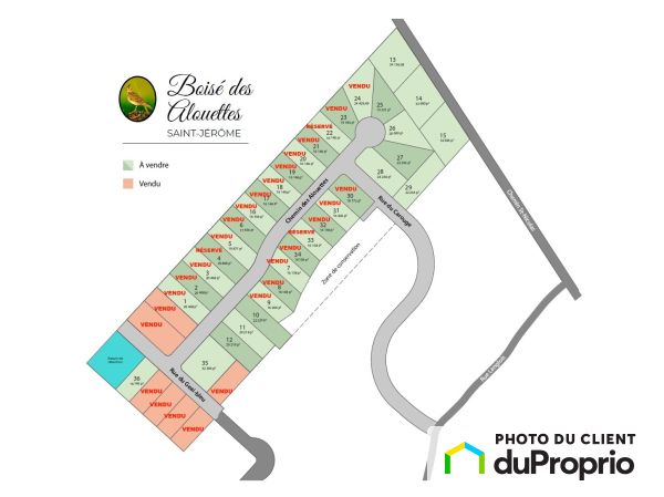 chemin des Alouettes, St-Jérôme (Bellefeuille) for sale