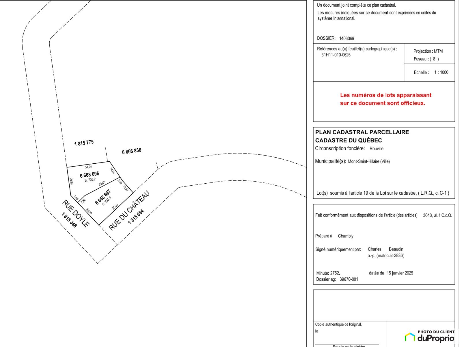 Terrain résidentiel à vendre Mont-St-Hilaire #1118935