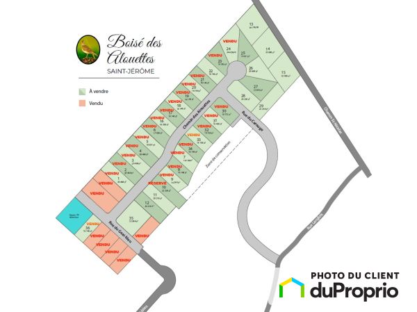 chemin des Alouettes, St-Jérôme (Bellefeuille) à vendre