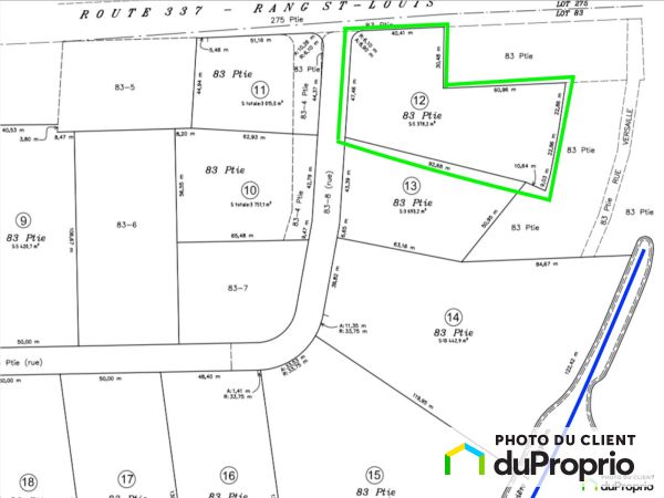 Vue aérienne - 154, rue Jasmine, Ste-Beatrix à vendre