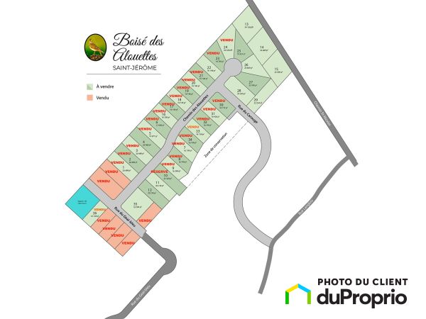 chemin des Alouettes, St-Jérôme (Bellefeuille) for sale