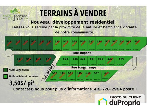 . rue Dupont, St-Janvier-De-Joly for sale