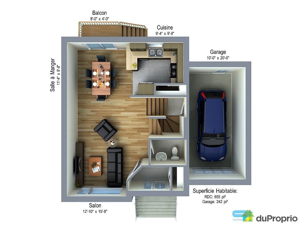 plan de maison 9x9